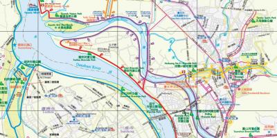 Karte von Taipei bike-Pfad