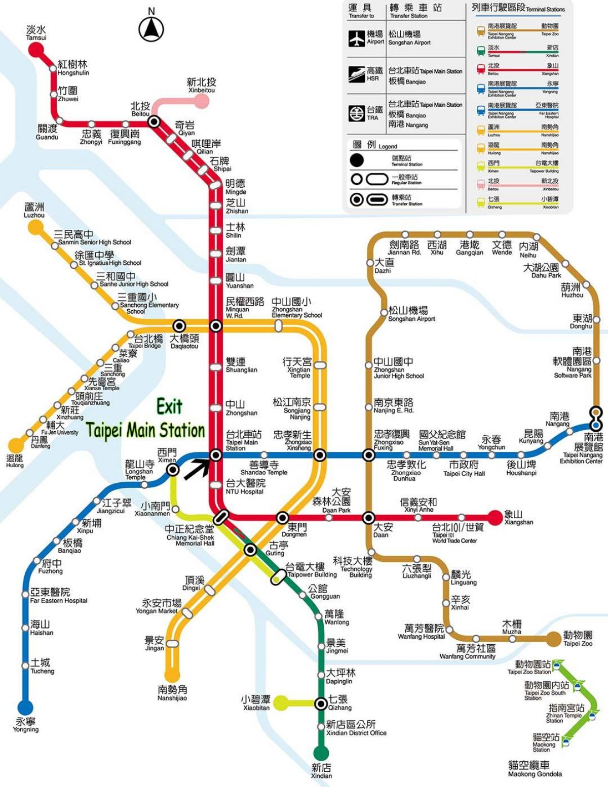 Karte von Taipei bus station