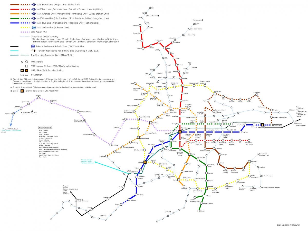 Karte von hsr Taipei Bahnhof