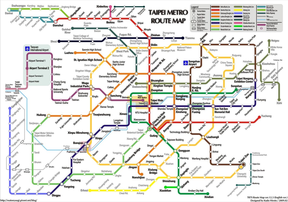 U-Bahn Taipei Karte