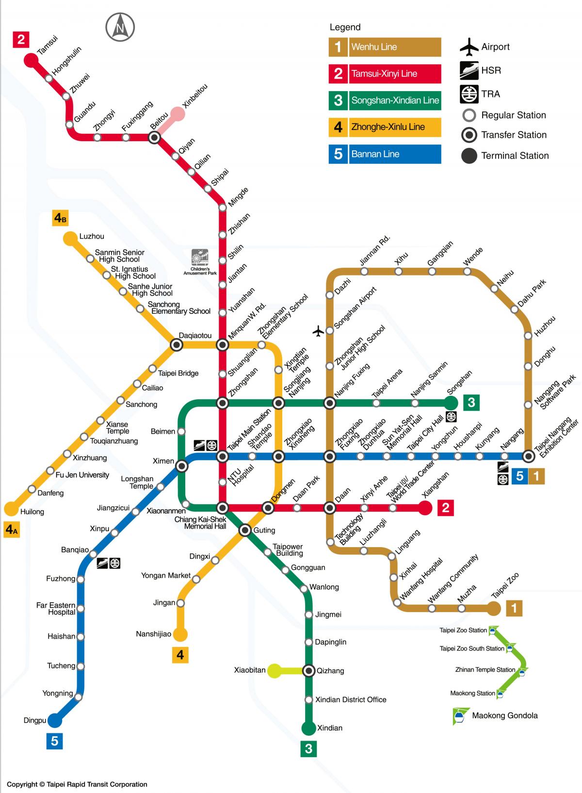Taipei-Bahn-Karte